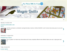 Tablet Screenshot of magpiequilts.com